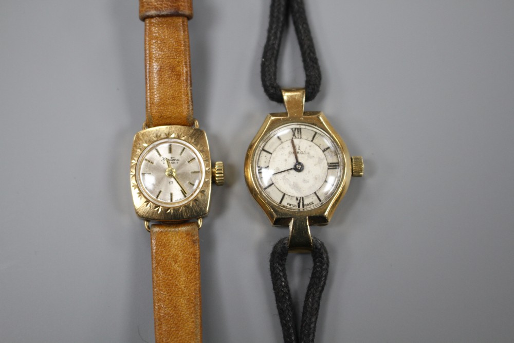2 9ct gold wrist watches.